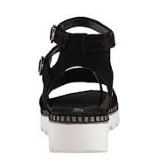 Gabor Comfort Walking Sandals Black Wedge 38 - Picture 3 of 7